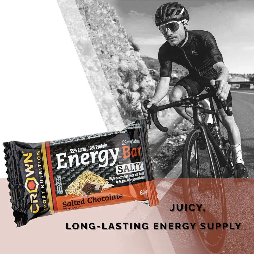 Crown Sport Nutrition Energie-riegel-box Shokolade Salzig 60g 12 Einheiten, Black / orange, One Size Crown Sport Nutrition Energie-riegel-box Shokolade Salzig 60g 12 Einheiten, Black / orange, One Size
