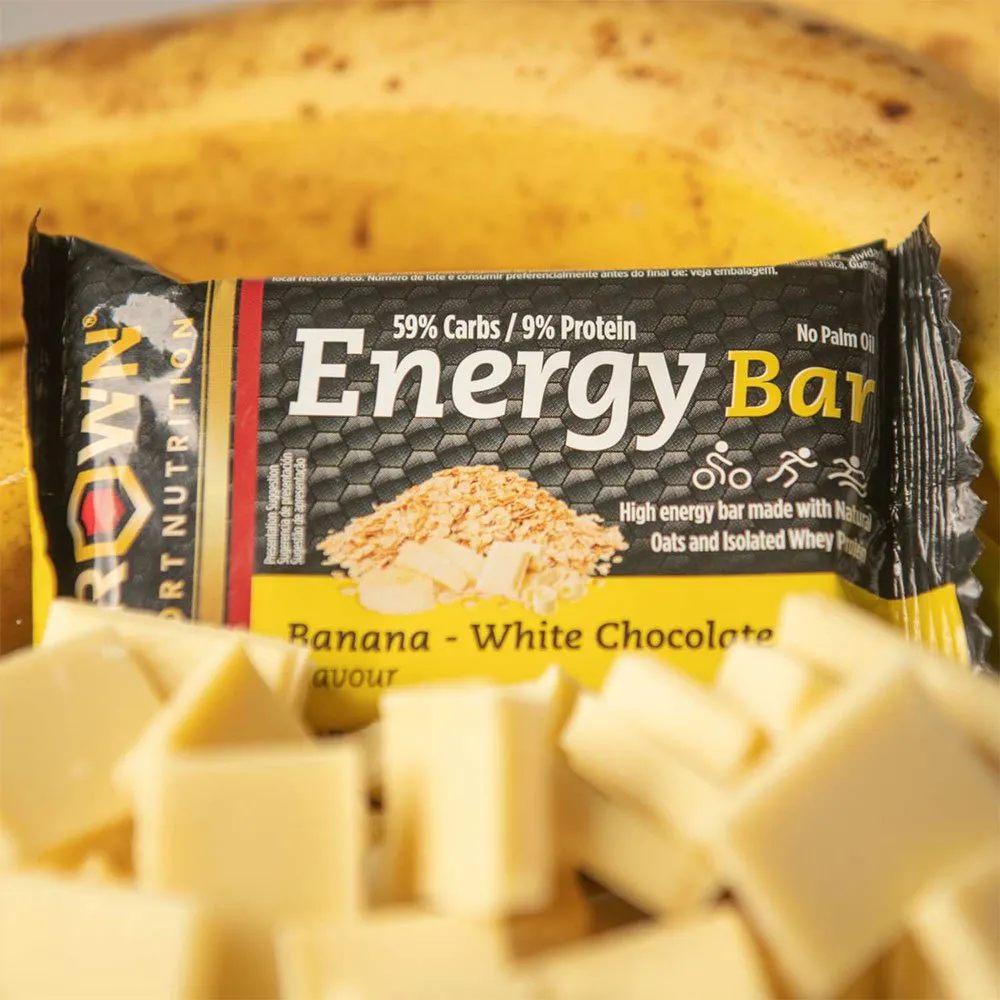 Crown Sport Nutrition Energie-riegel-box Weiße Schokolade Banane 60g 12 Einheiten, Black / yellow, One Size Crown Sport Nutrition Energie-riegel-box Weiße Schokolade Banane 60g 12 Einheiten, Black / yellow, One Size