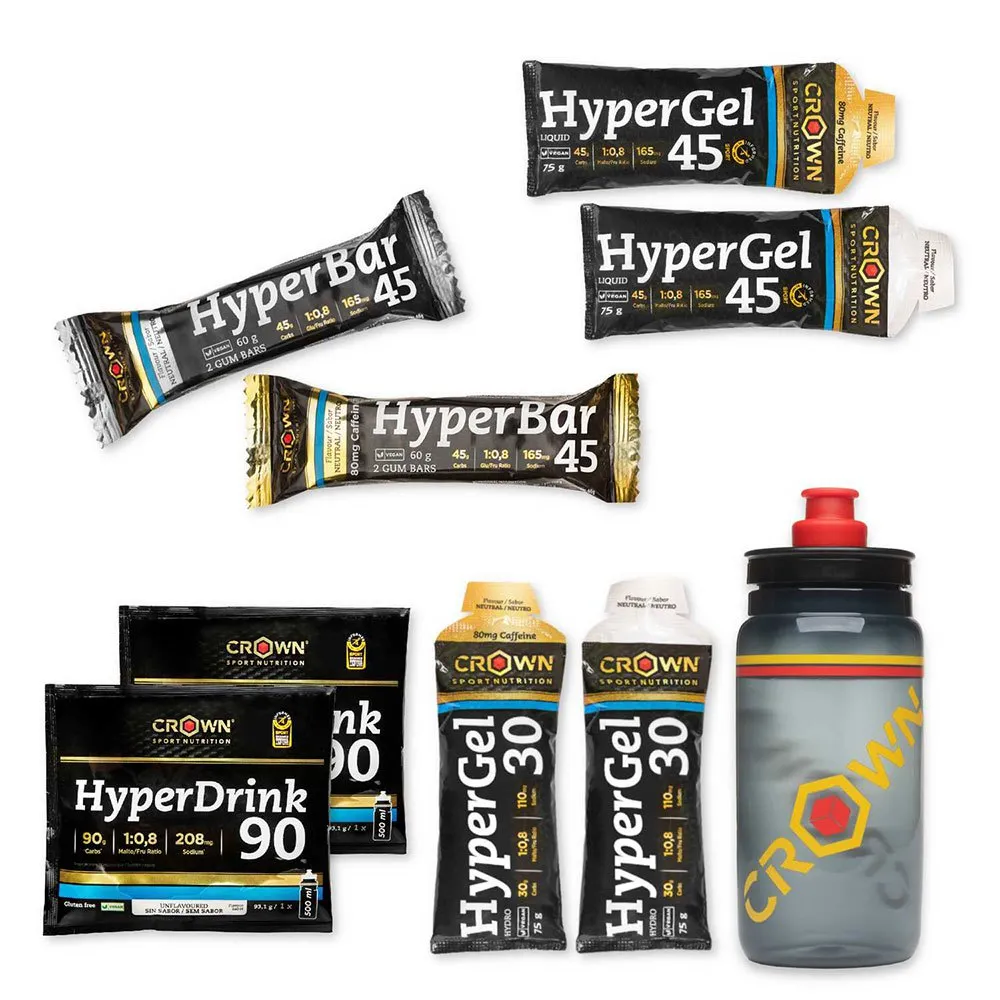 Crown Sport Nutrition Hyper Eenergy Tester Flaschenset 550ml, Black, One Size Crown Sport Nutrition Hyper Eenergy Tester Flaschenset 550ml, Black, One Size