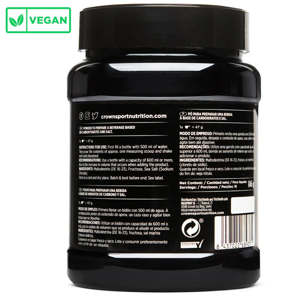 Crown Sport Nutrition Hyperdrink 45 Energetisches Neutrales Pulver 846g, Black, One Size Crown Sport Nutrition Hyperdrink 45 Energetisches Neutrales Pulver 846g, Black, One Size