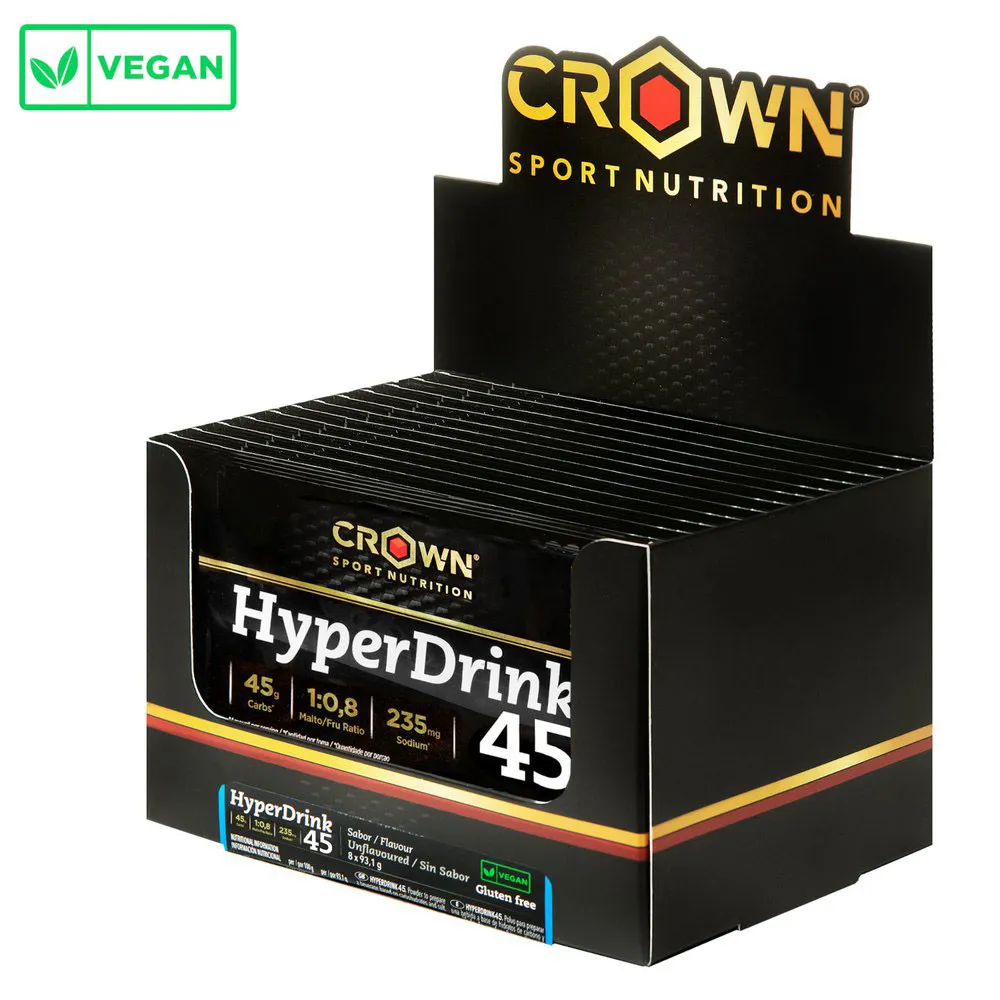 Crown Sport Nutrition Hyperdrink 45 Energy-drink Einzeldosis-box Neutraler Geschmack 47g 10 Einheiten, Black, One Size Crown Sport Nutrition Hyperdrink 45 Energy-drink Einzeldosis-box Neutraler Geschmack 47g 10 Einheiten, Black, One Size
