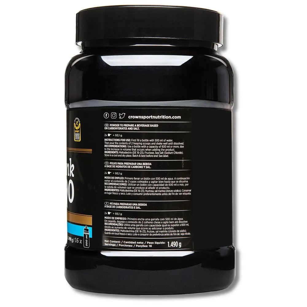 Crown Sport Nutrition Hyperdrink 90 Energetisches Neutrales Pulver 1.49kg, Black, One Size Crown Sport Nutrition Hyperdrink 90 Energetisches Neutrales Pulver 1.49kg, Black, One Size