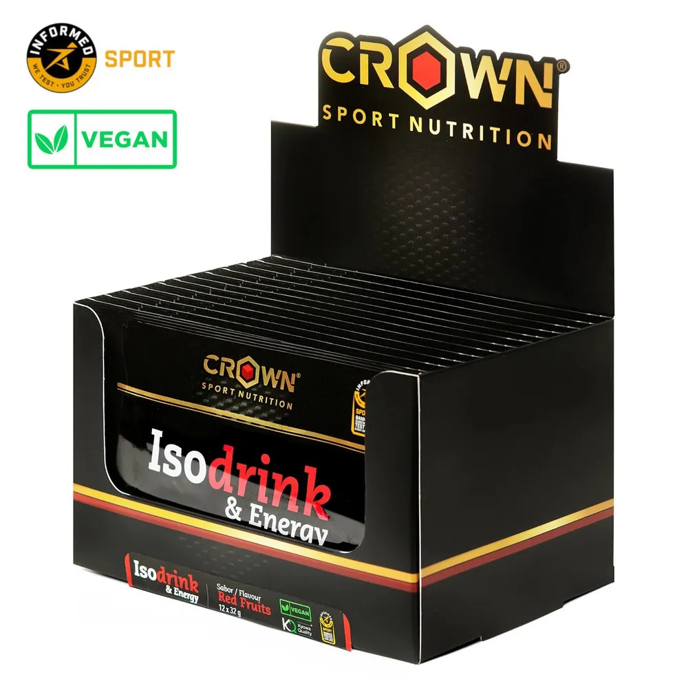 Crown Sport Nutrition Isodrink Isotonische Einzeldosis-box Beeren 32g 12 Einheiten, Black, One Size Crown Sport Nutrition Isodrink Isotonische Einzeldosis-box Beeren 32g 12 Einheiten, Black, One Size