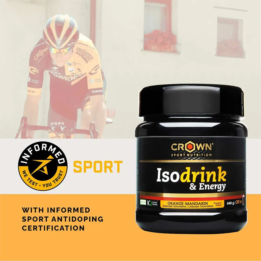 Crown Sport Nutrition Isotonic Drink Powder Energie Orange 640g, Black, One Size Crown Sport Nutrition Isotonic Drink Powder Energie Orange 640g, Black, One Size