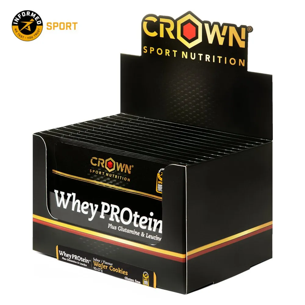 Crown Sport Nutrition Plus Molkenprotein Waffelkekse 27g 10 Einheiten, Black, One Size Crown Sport Nutrition Plus Molkenprotein Waffelkekse 27g 10 Einheiten, Black, One Size
