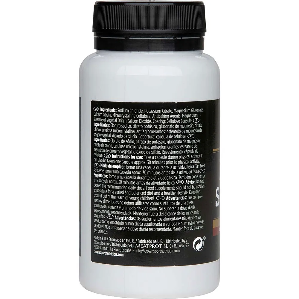 Crown Sport Nutrition Pro Salt Kapseln 60 Einheiten, Black / white, One Size