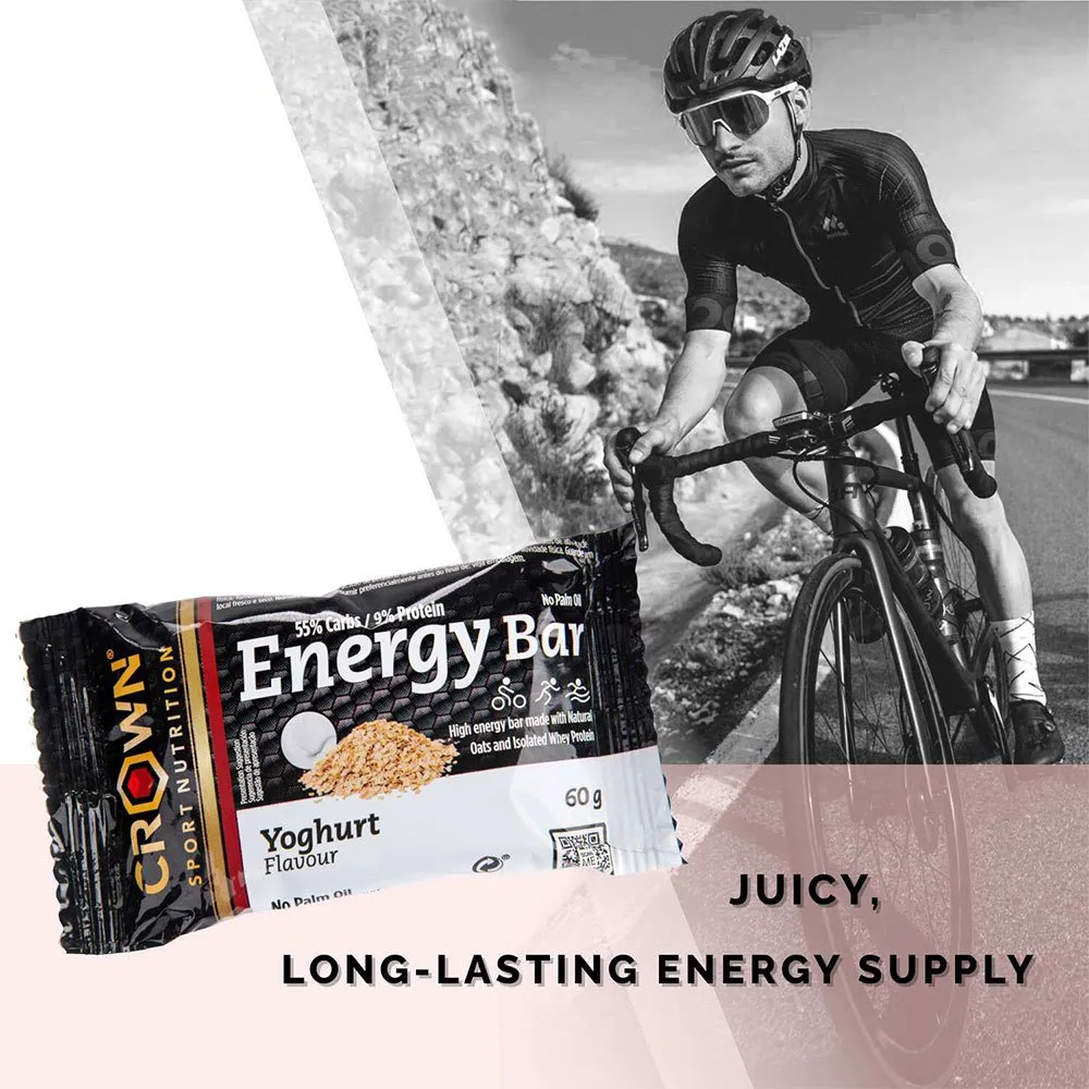 Crown Sport Nutrition Schachtel Joghurt-energieriegel 60g 12 Einheiten, Black / white, One Size Crown Sport Nutrition Schachtel Joghurt-energieriegel 60g 12 Einheiten, Black / white, One Size