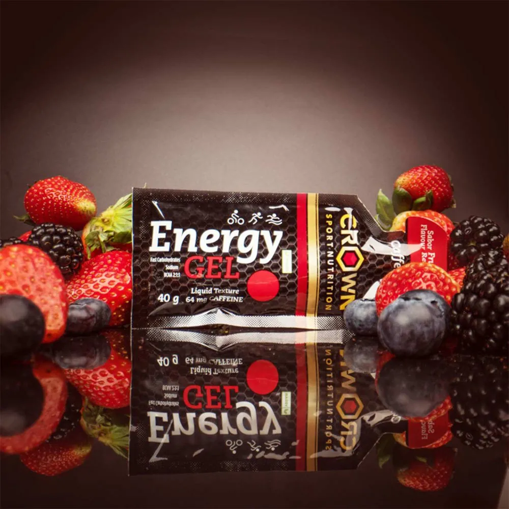 Crown Sport Nutrition Schachtel Mit Energiegelen Beeren 40g 12 Einheiten, Black / red, One Size Crown Sport Nutrition Schachtel Mit Energiegelen Beeren 40g 12 Einheiten, Black / red, One Size