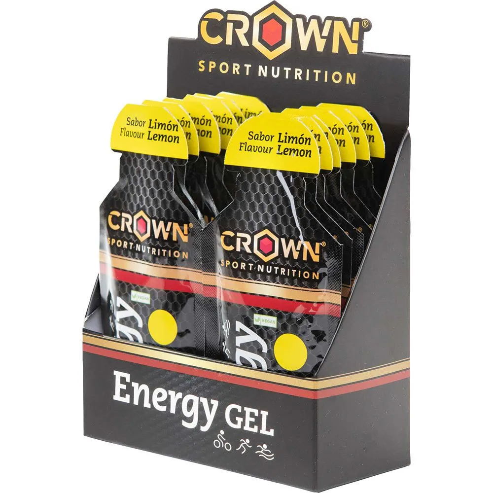 Crown Sport Nutrition Schachtel Mit Energiegelen Zitrone 40g 12 Einheiten, Black / yellow, One Size Crown Sport Nutrition Schachtel Mit Energiegelen Zitrone 40g 12 Einheiten, Black / yellow, One Size