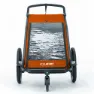 Cube Cmpt X Actionteam Double Fahrradanhänger, Grey / orange, One Size