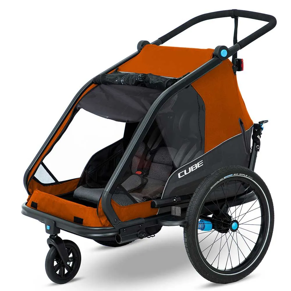 Cube Cmpt X Actionteam Double Trailer, Grey / orange, One Size Cube Cmpt X Actionteam Double Trailer, Grey / orange, One Size