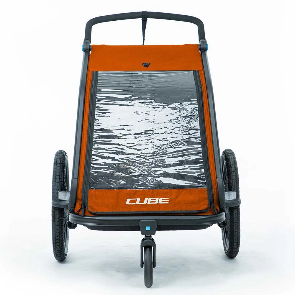 Cube Cmpt X Actionteam Double Trailer, Grey / orange, One Size Cube Cmpt X Actionteam Double Trailer, Grey / orange, One Size