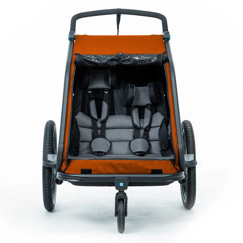 Cube Cmpt X Actionteam Double Trailer, Grey / orange, One Size Cube Cmpt X Actionteam Double Trailer, Grey / orange, One Size