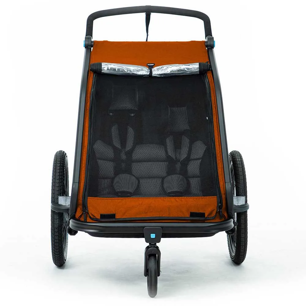 Cube Cmpt X Actionteam Double Trailer, Grey / orange, One Size Cube Cmpt X Actionteam Double Trailer, Grey / orange, One Size