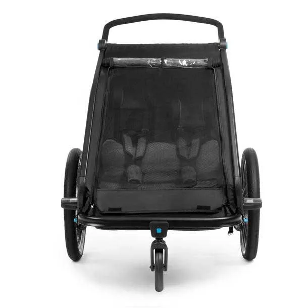 Cube Double Cmpt Fahrradanhänger, Black, Max 42kg