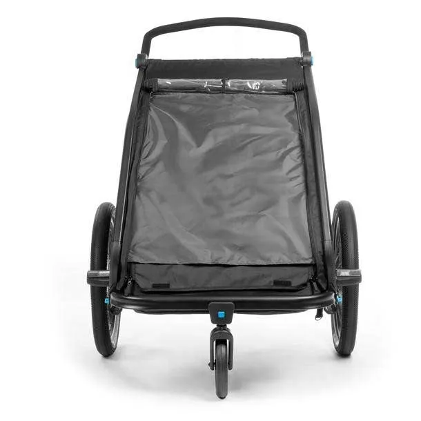 Cube Double Cmpt Fahrradanhänger, Black, Max 42kg