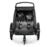 Cube Double Cmpt Fahrradanhänger, Black, Max 42kg