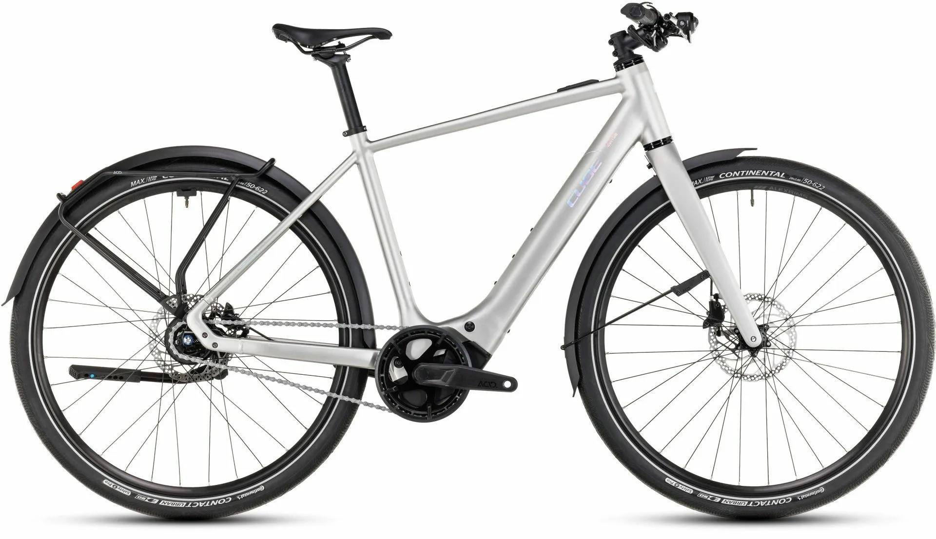 Cube Editor Hybrid SLX FE 400X sleekgrey´n´spectral 28" 400 Wh Diamant, Silber, 54cm