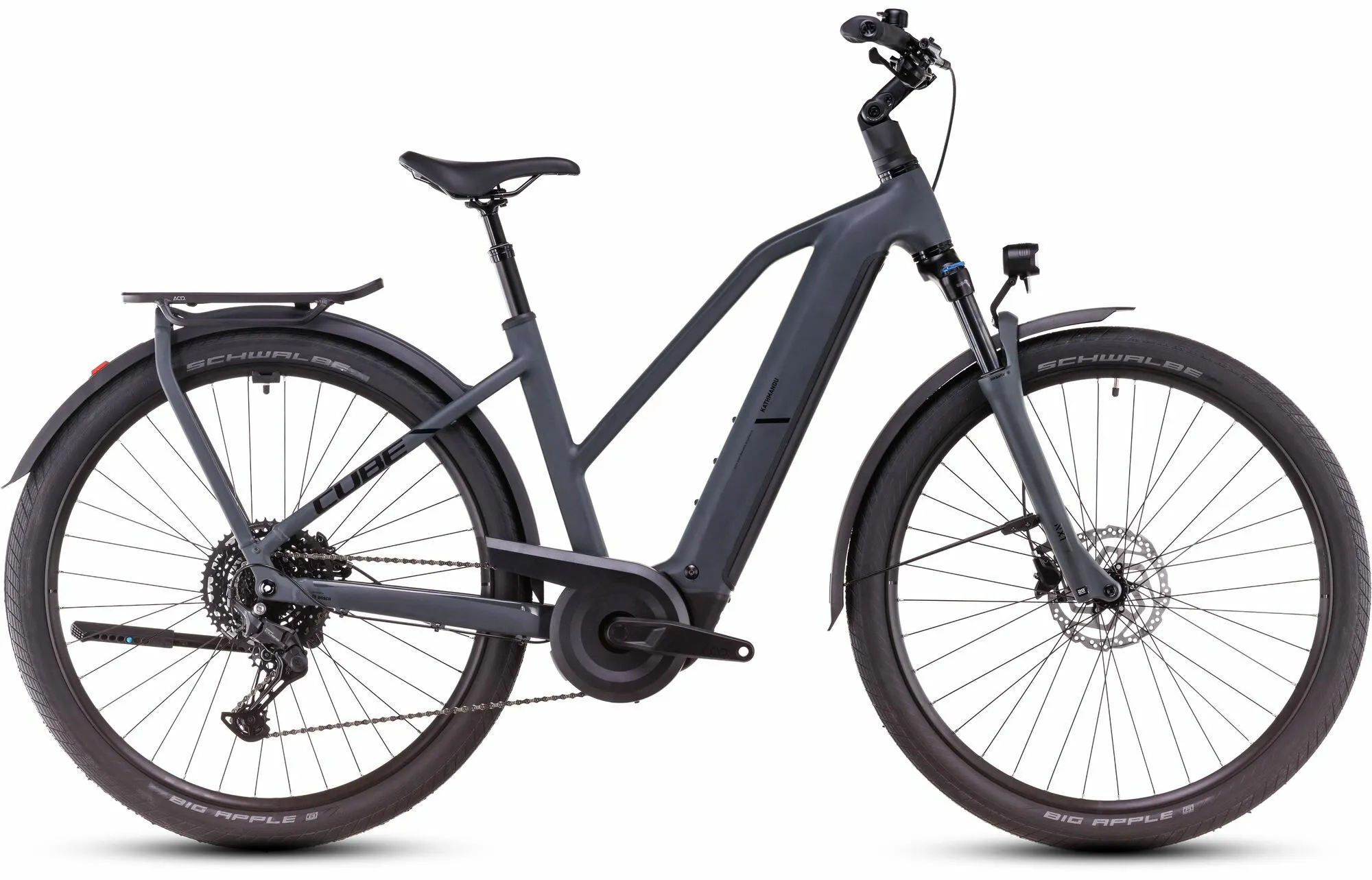 Cube Kathmandu Hybrid ONE 600 polarwhite´n´black 28" 600 Wh Trapez