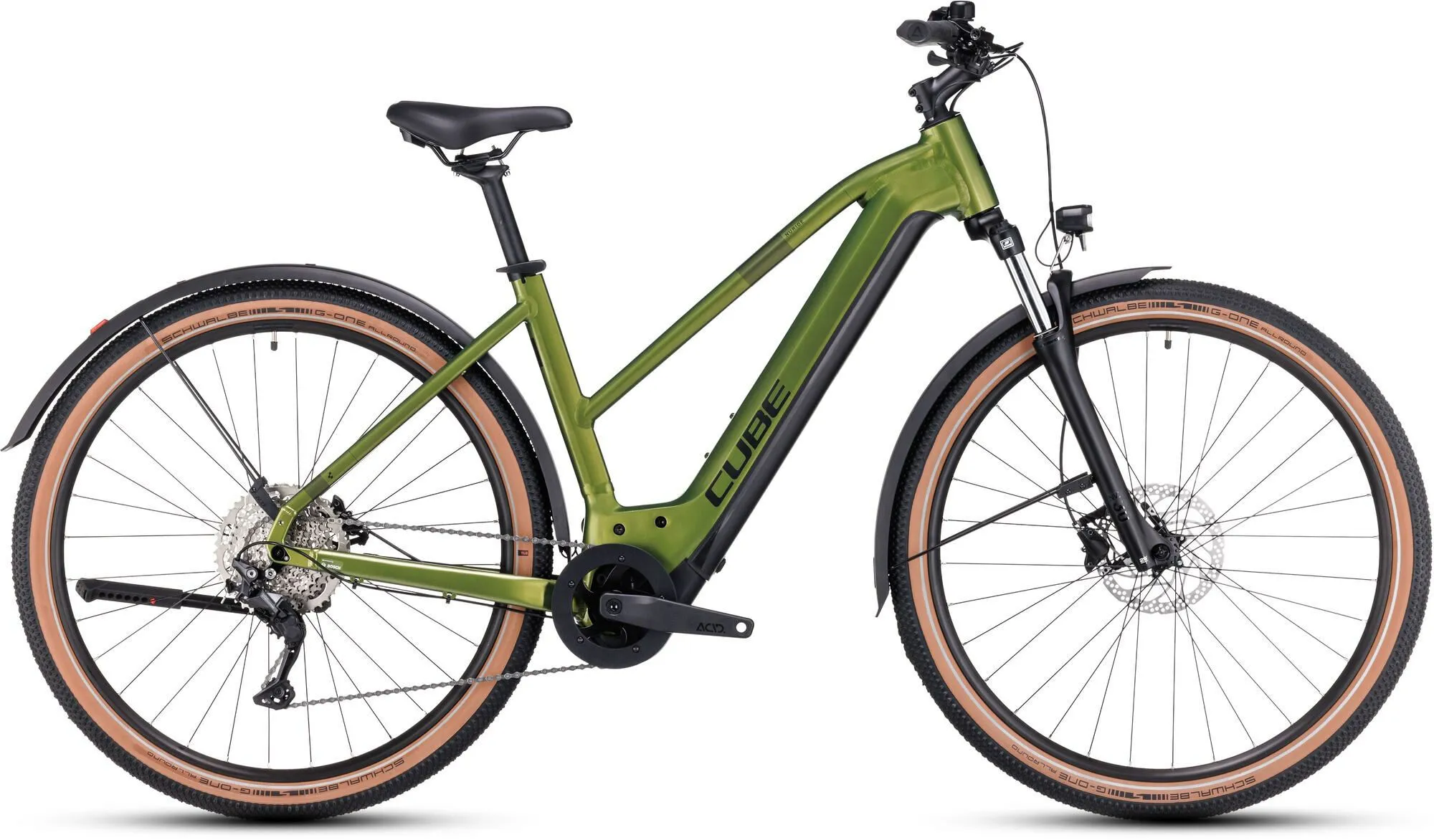 Cube Nuride Hybrid Pro 750 Allroad shinymoss´n´black 28" 750 Wh Trapez, Hersteller-shinymoss´n´black, 54cm