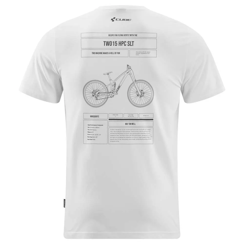 Cube Organic Two15 Kurzarm-t-shirt, White, M
