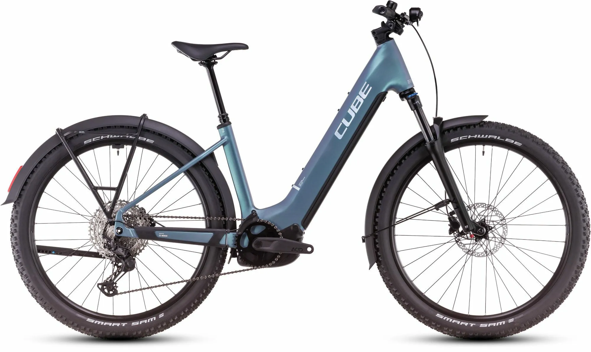 Cube Reaction Hybrid Pro 600 Allroad smaragdgrey´n´prism 29" 600 Wh Wave, Blau, M
