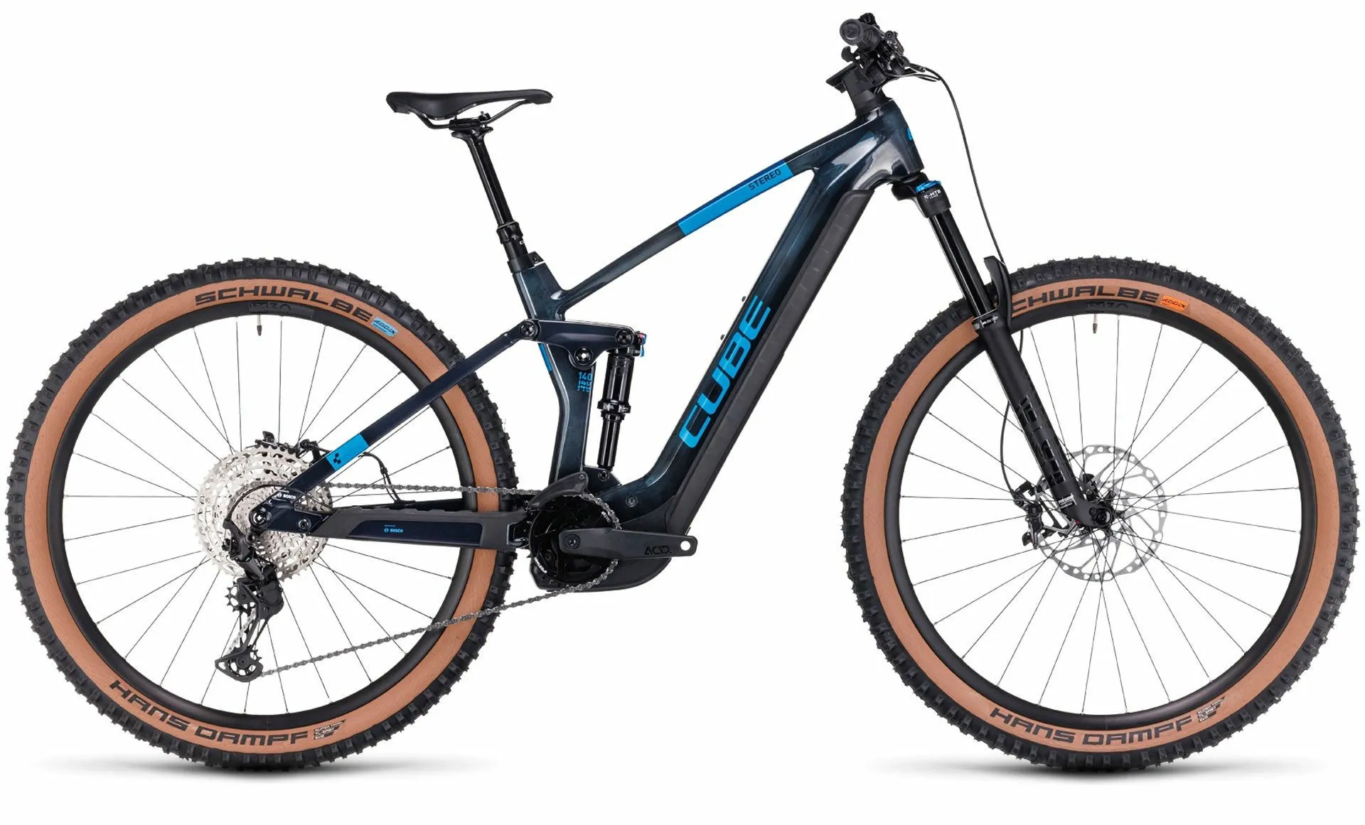 Cube Stereo Hybrid 140 HPC SLX 750 liquidblue´n´blue 29" 750 Wh Diamant, Dunkelblau, M