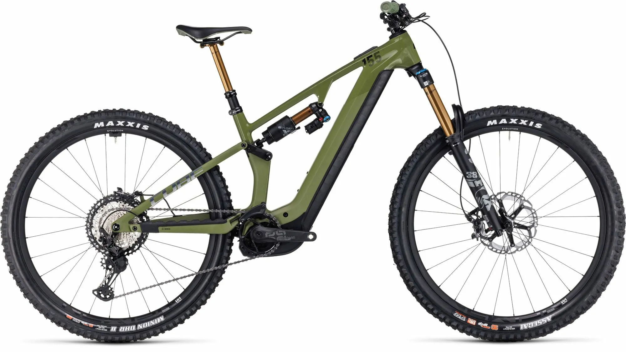 Cube Stereo Hybrid ONE55 C:68X TM 750 29 olive´n´chrome 29" 750 Wh Diamant, Olivgrün, L