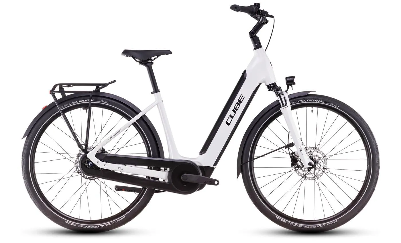 Cube Supreme Hybrid Comfort ONE 500 metallicwhite´n´black 26" 500 Wh Wave Cube Supreme Hybrid Comfort ONE 500 metallicwhite´n´black 26" 500 Wh Wave