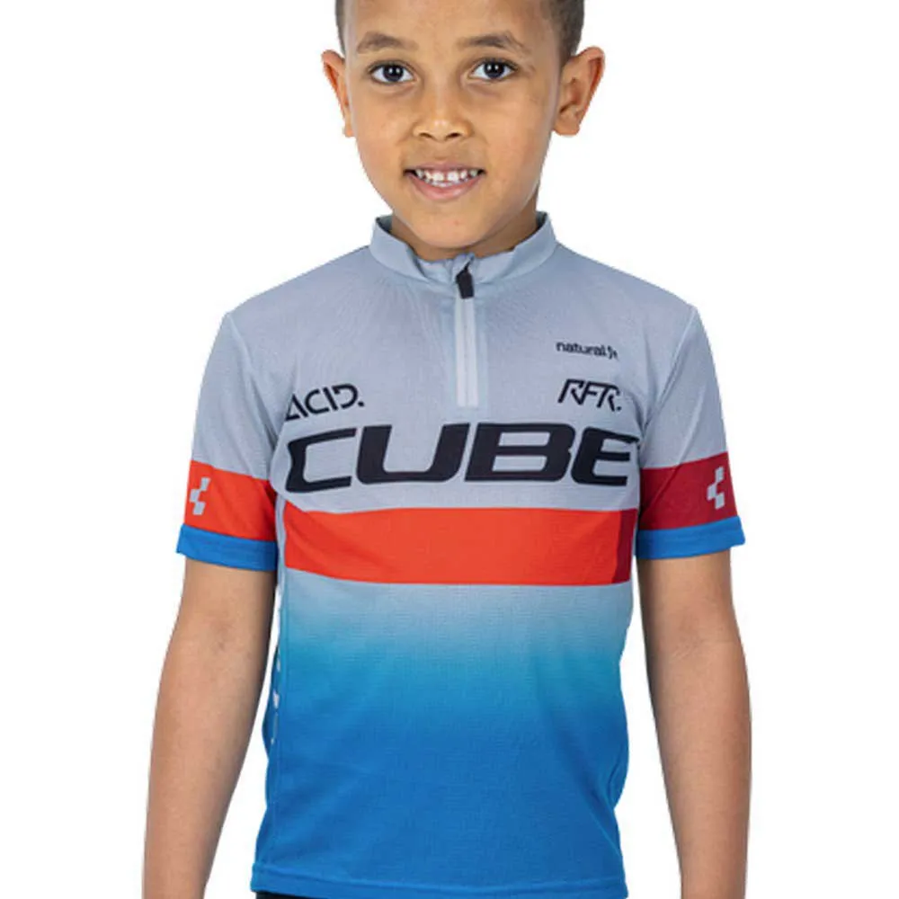 Cube Teamline Rookie Kurzarm-radtrikot, Blue / red / grey Cube Teamline Rookie Kurzarm-radtrikot, Blue / red / grey