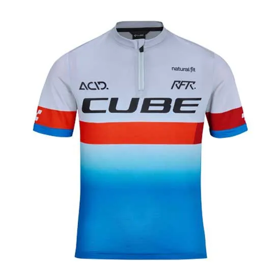 Cube Teamline Rookie Kurzarm-radtrikot, Blue / red / grey Cube Teamline Rookie Kurzarm-radtrikot, Blue / red / grey