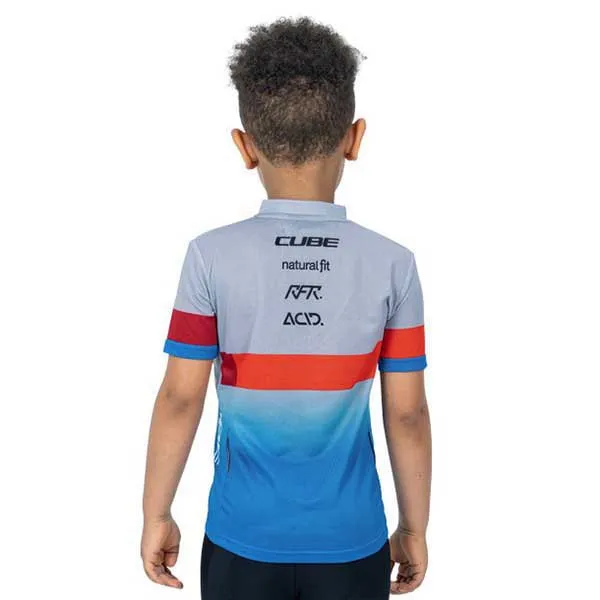 Cube Teamline Rookie Kurzarm-radtrikot, Blue / red / grey Cube Teamline Rookie Kurzarm-radtrikot, Blue / red / grey