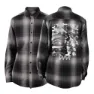 CULT Brainwashed Flannel Langarmhemd, Black / white, L