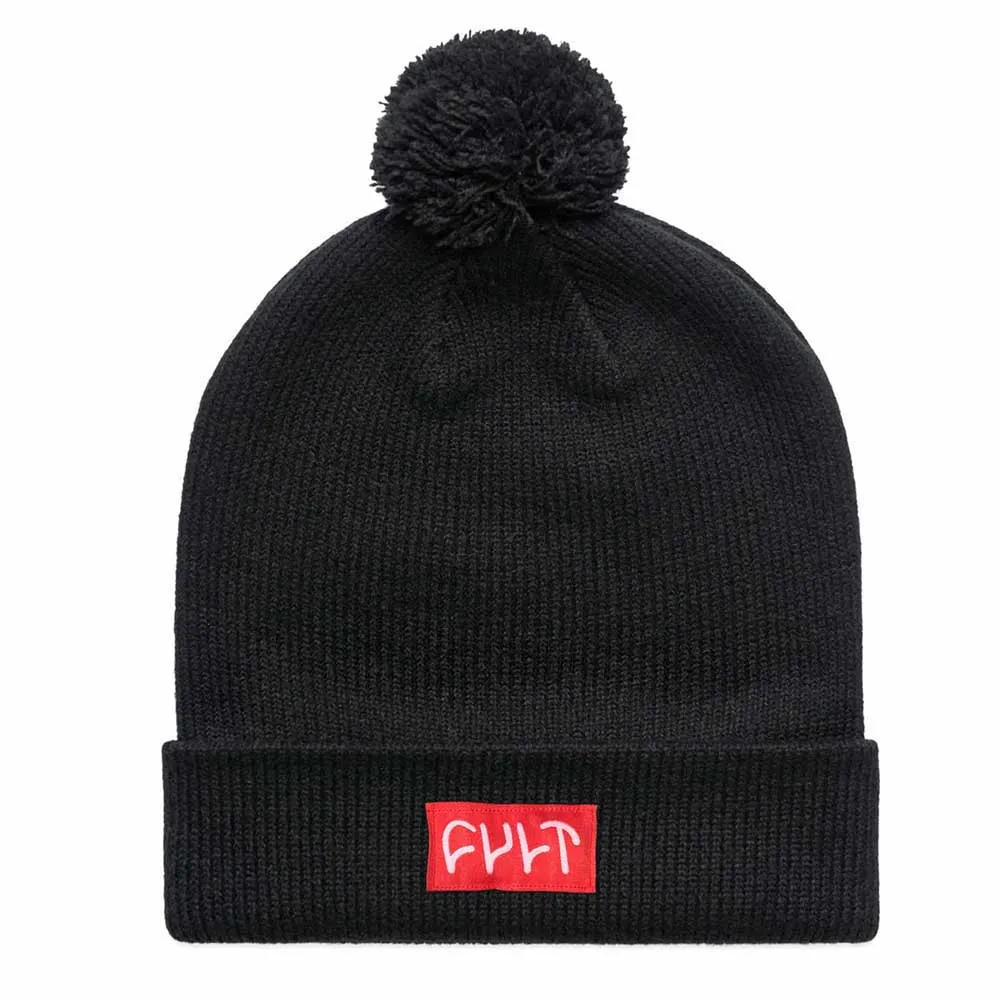 CULT Pompom Mütze, Black