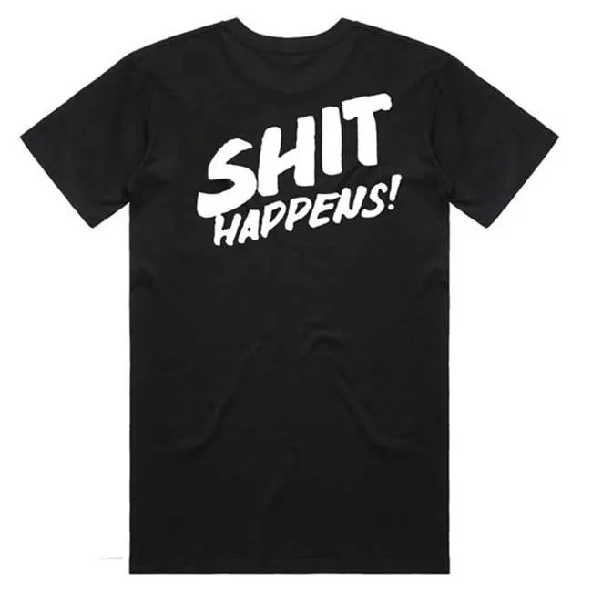 CULT Sh*t Happens Kurzarm-t-shirt, Black, XXL