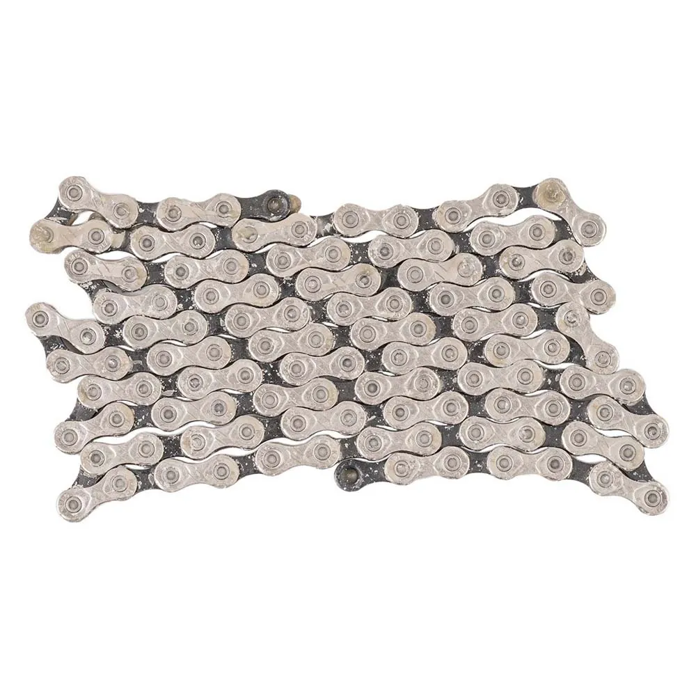 CYCLINGCERAMIC Race Waxed Campagnolo Kette, Silver / black, 114 Links, 10s CYCLINGCERAMIC Race Waxed Campagnolo Kette, Silver / black, 114 Links, 10s