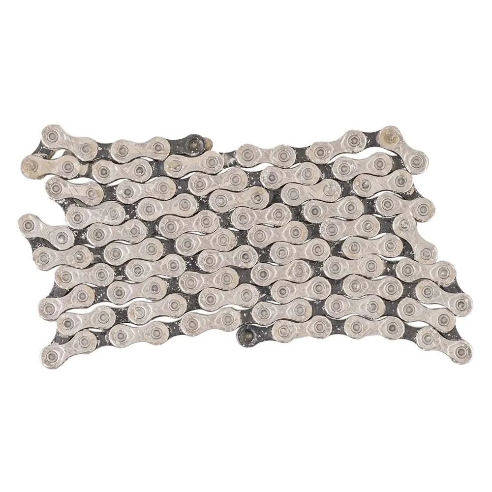 CYCLINGCERAMIC Race Waxed Track Kette, Silver / black, 112 Links, 1s CYCLINGCERAMIC Race Waxed Track Kette, Silver / black, 112 Links, 1s