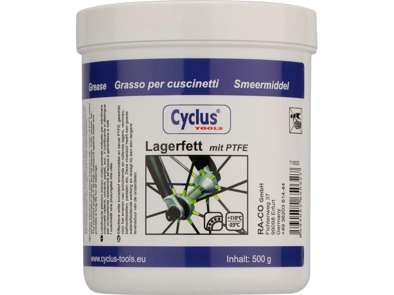 Cyclus Tools Lagerfett, Weiß, 500g
