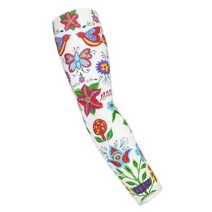 Cycology Frida Armwärmer, White / multicolor Cycology Frida Armwärmer, White / multicolor
