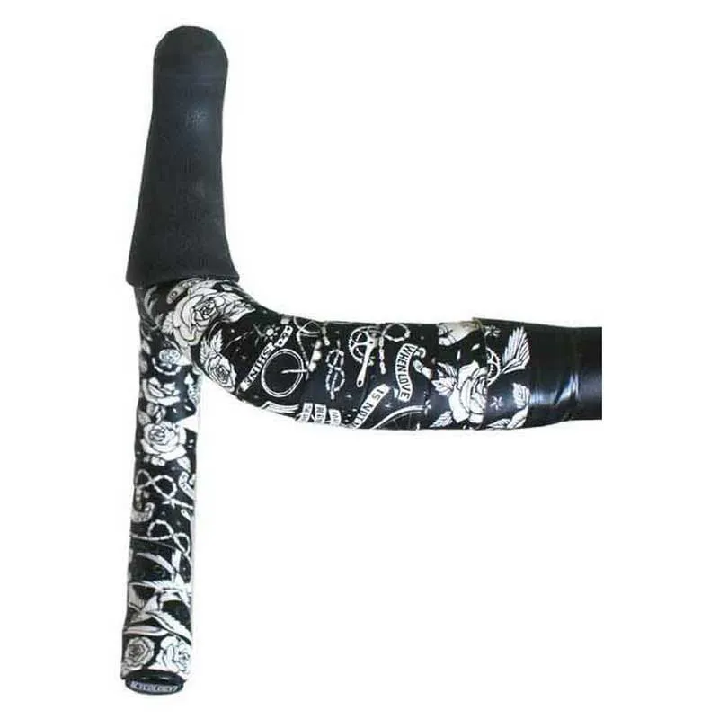 Cycology Velo Tattoo Lenkerband, Black / white, One Size