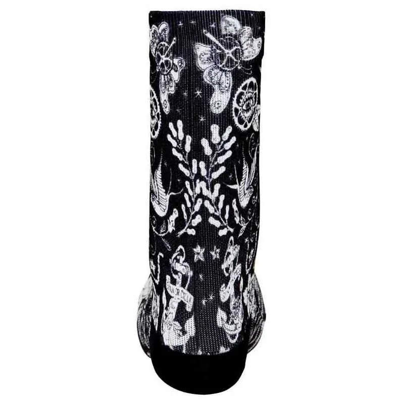 Cycology Velo Tattoo Socken, Black Cycology Velo Tattoo Socken, Black