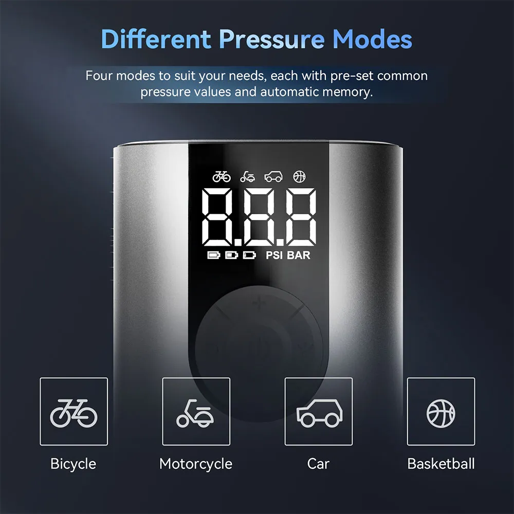 Cycplus A8 Mini Kompressor, Black, One Size Cycplus A8 Mini Kompressor, Black, One Size