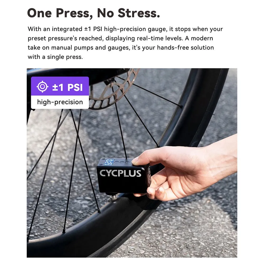 Cycplus As2 Pro Kompressor Refurbished, Black, 120psi