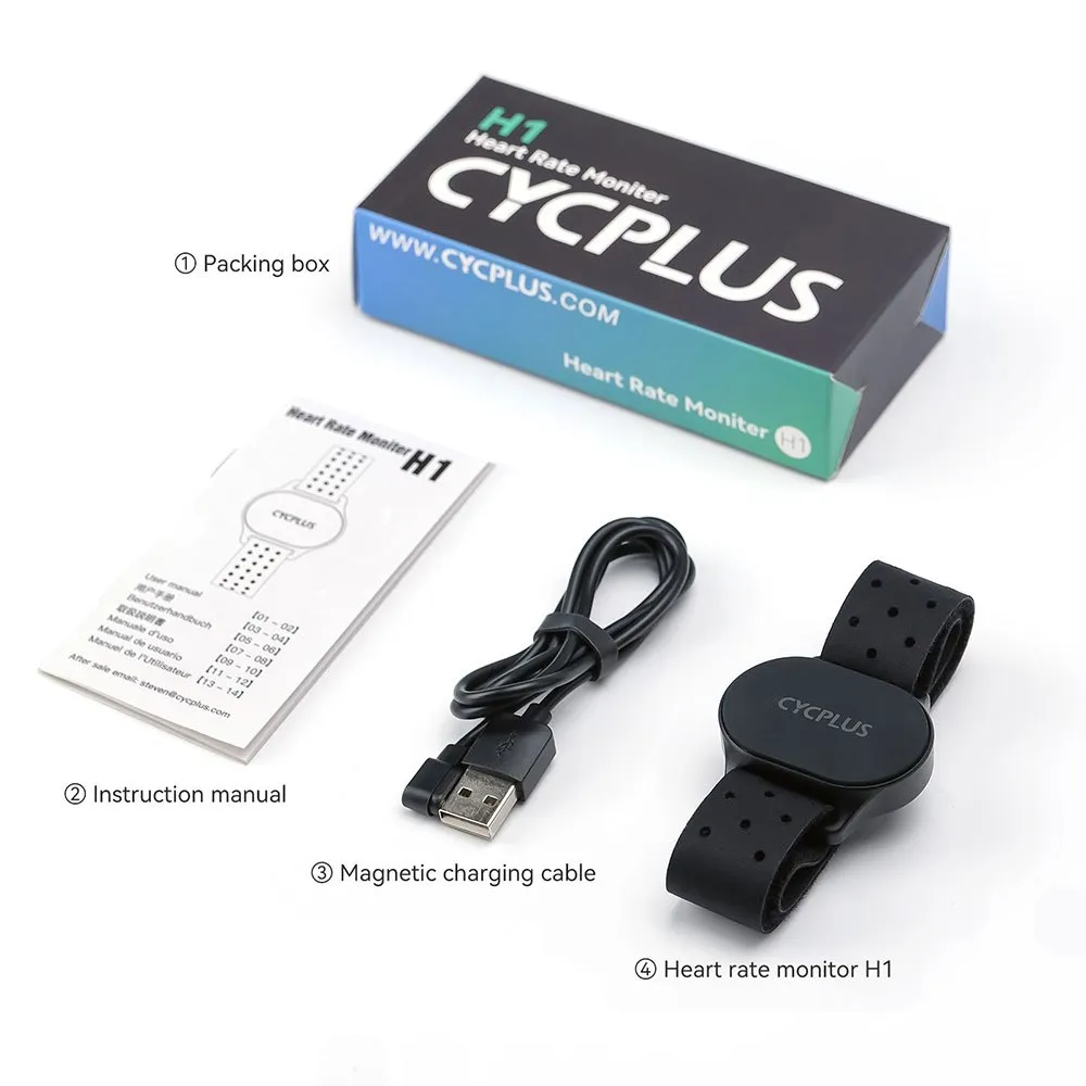 Cycplus H1 Pulssensor, Black Cycplus H1 Pulssensor, Black
