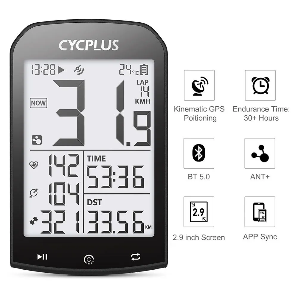 Cycplus M1 Fahrradcomputer, Black, One Size Cycplus M1 Fahrradcomputer, Black, One Size