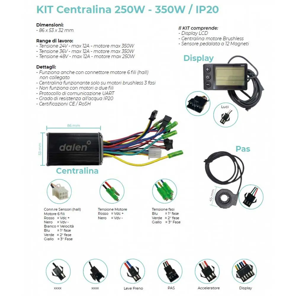 Dalen Steuereinheit + Display + Sensor 250/ 350w, Multicolor, One Size Dalen Steuereinheit + Display + Sensor 250/ 350w, Multicolor, One Size