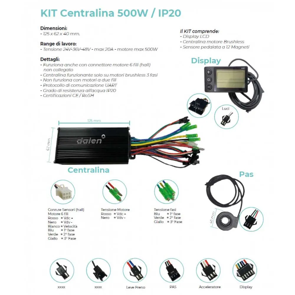 Dalen Steuereinheit + Display + Sensor 500w, Multicolor, One Size Dalen Steuereinheit + Display + Sensor 500w, Multicolor, One Size