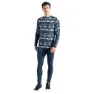 Moonlight denim fairisle print