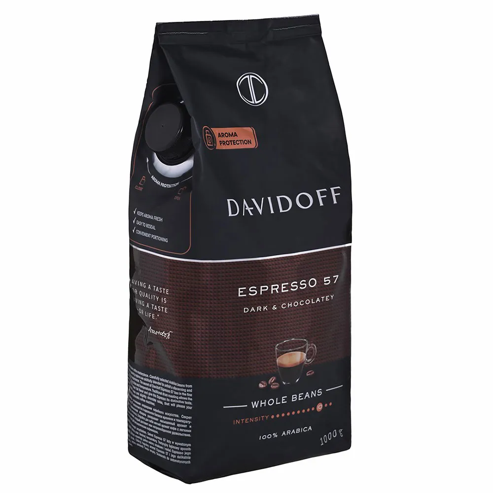 Davidoff Espresso 57 Kaffeebohnen 1kg, Black, One Size Davidoff Espresso 57 Kaffeebohnen 1kg, Black, One Size
