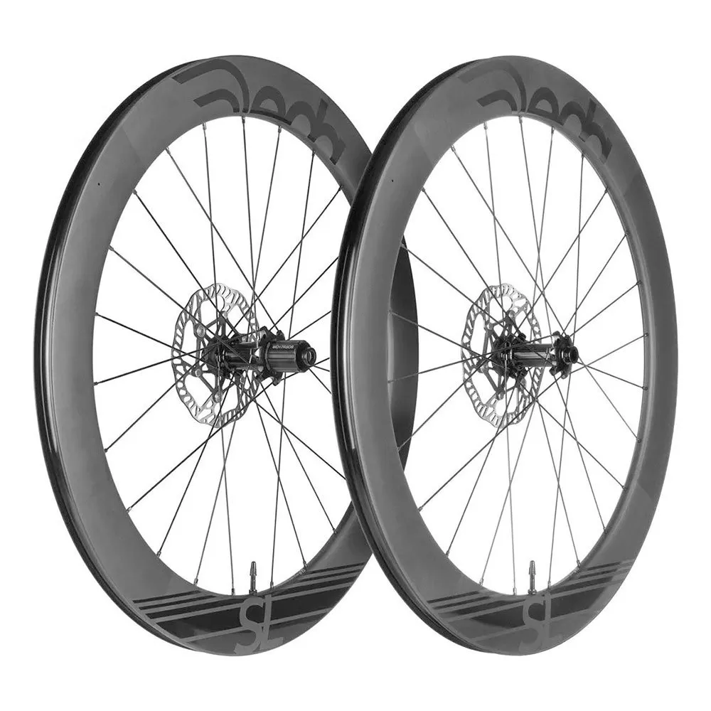 Deda Sl6 Db 62 Mm Tubeless Rennrad Laufradsatz, Black, 12 x 100 / 12 x 142mm, Sram XDR